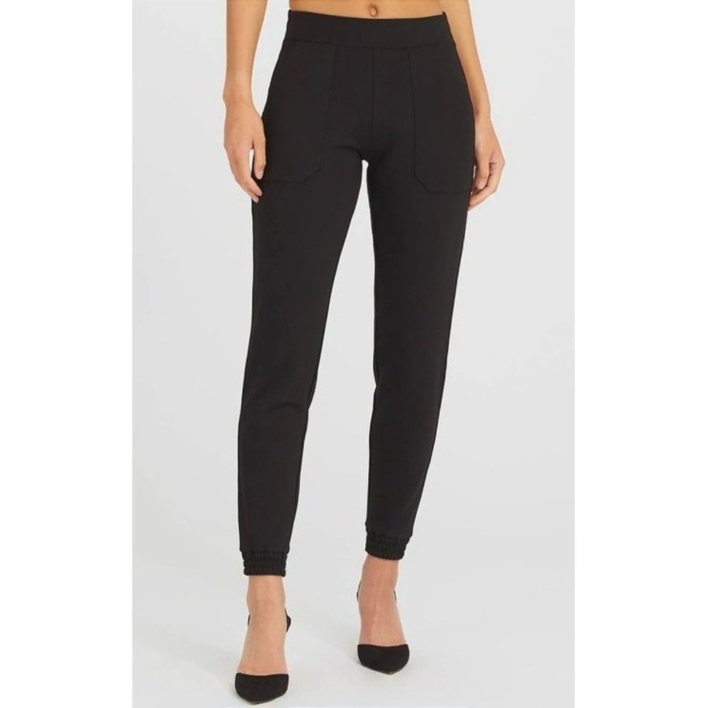 Spanx Women's The Perfect Pant Jogger Black Size Medium 20350R Athleisure EUC